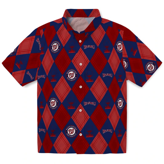 Washington Nationals Hawaiian Shirt - Golfing Plaid | Moonbestprint