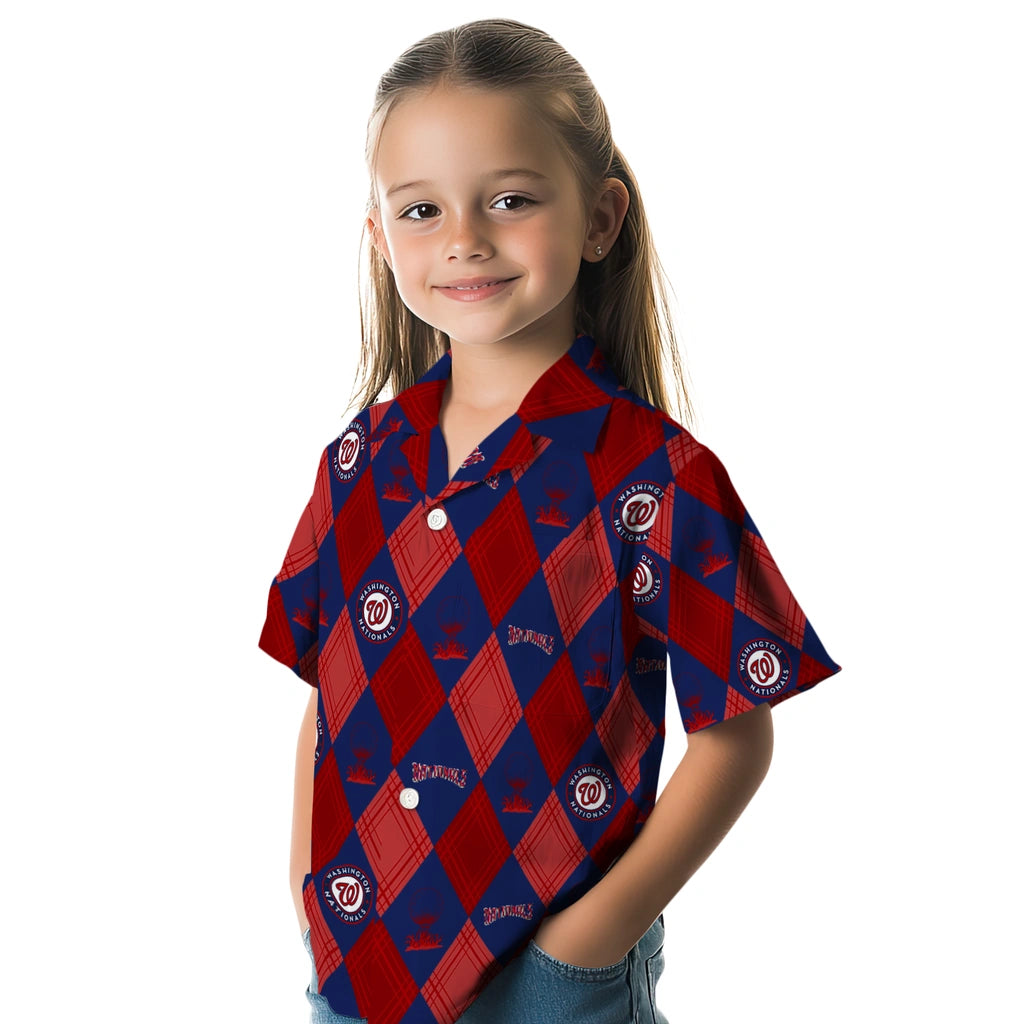 Washington Nationals Hawaiian Shirt - Golfing Plaid | Moonbestprint