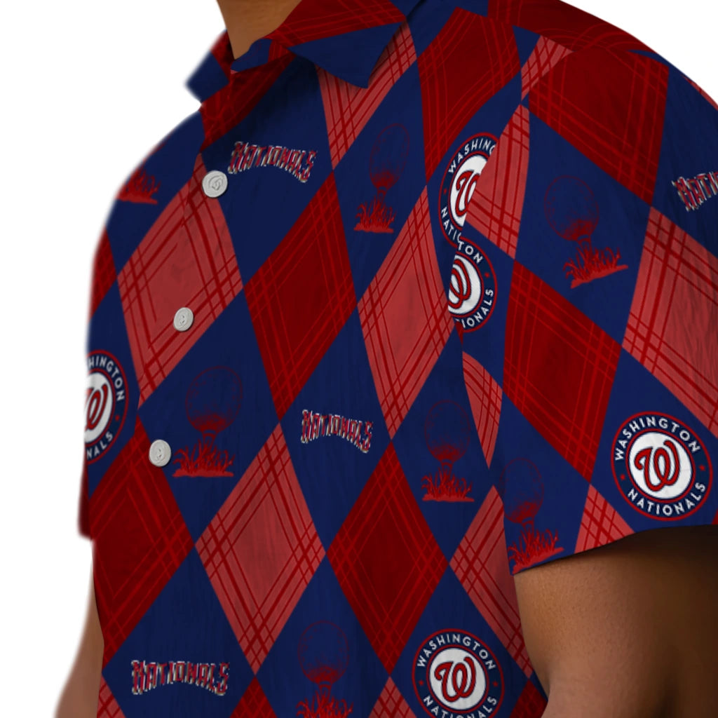 Washington Nationals Hawaiian Shirt - Golfing Plaid | Moonbestprint