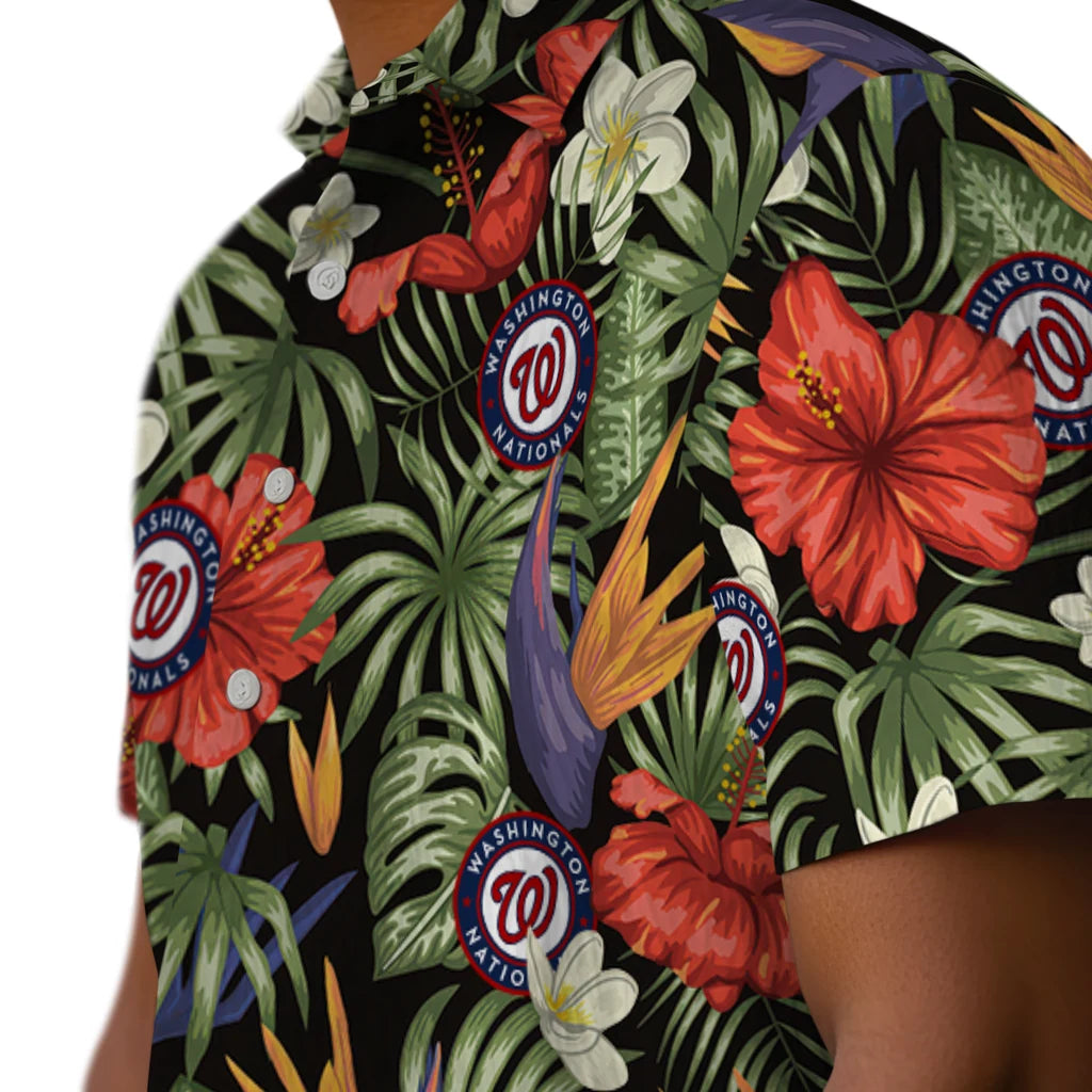 Washington Nationals Hawaiian Shirt - Hawaii Floral Hibiscus | Moonbestprint