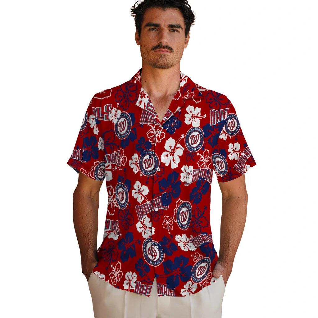 Washington Nationals Hibiscus Bloom Hawaiian Shirt – Moonbestprint