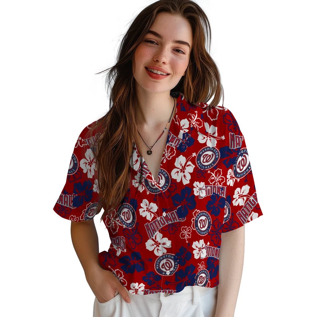 Washington Nationals Hibiscus Bloom Hawaiian Shirt – Moonbestprint