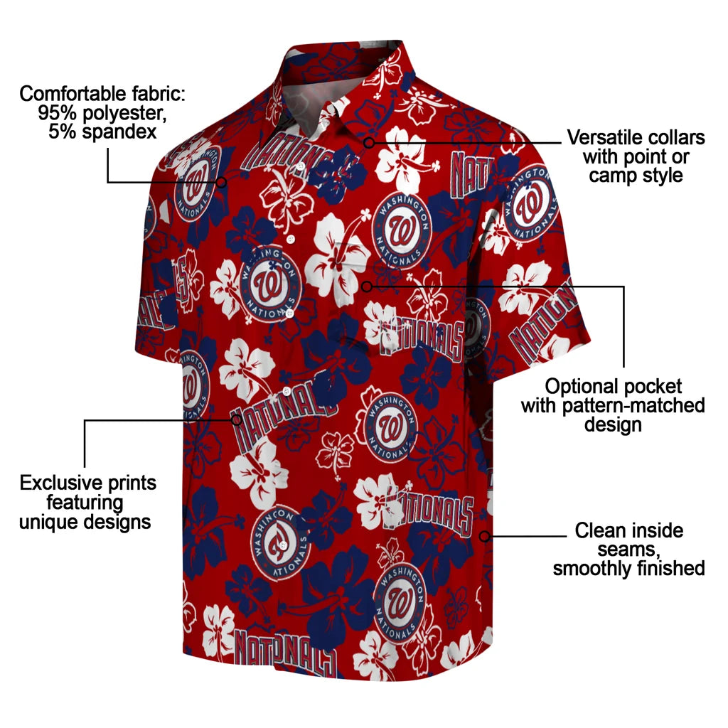 Washington Nationals Hibiscus Bloom Hawaiian Shirt – Moonbestprint
