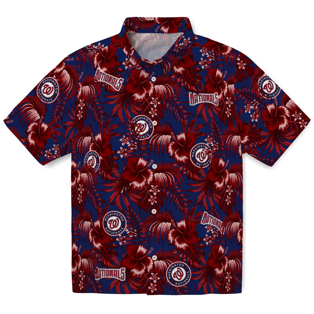 Washington Nationals Hawaiian Shirt - Hibiscus Exotic | Moonbestprint
