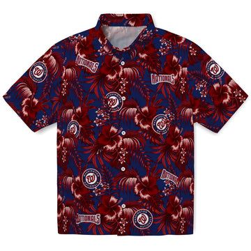 Washington Nationals Hawaiian Shirt - Hibiscus Exotic | Moonbestprint