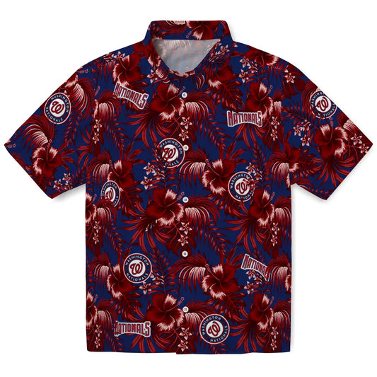 Washington Nationals Hawaiian Shirt - Hibiscus Exotic | Moonbestprint