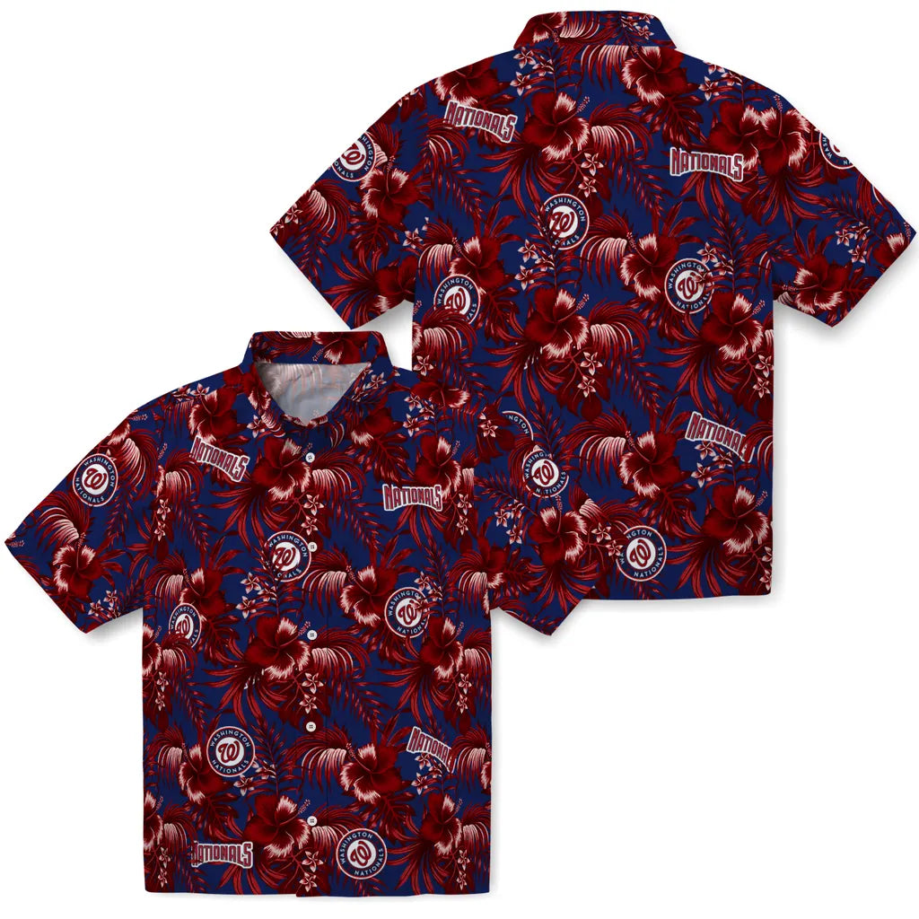 Washington Nationals Hawaiian Shirt - Hibiscus Exotic | Moonbestprint