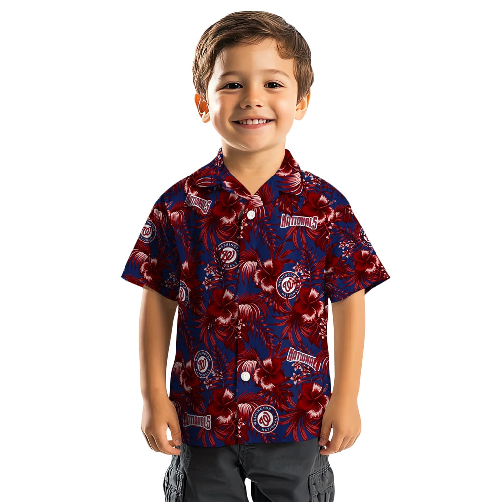 Washington Nationals Hawaiian Shirt - Hibiscus Exotic | Moonbestprint