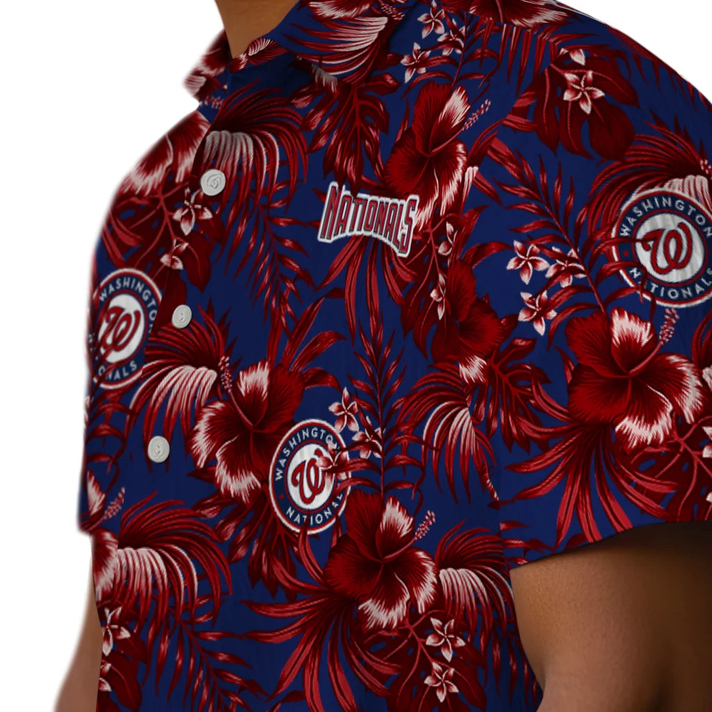 Washington Nationals Hawaiian Shirt - Hibiscus Exotic | Moonbestprint