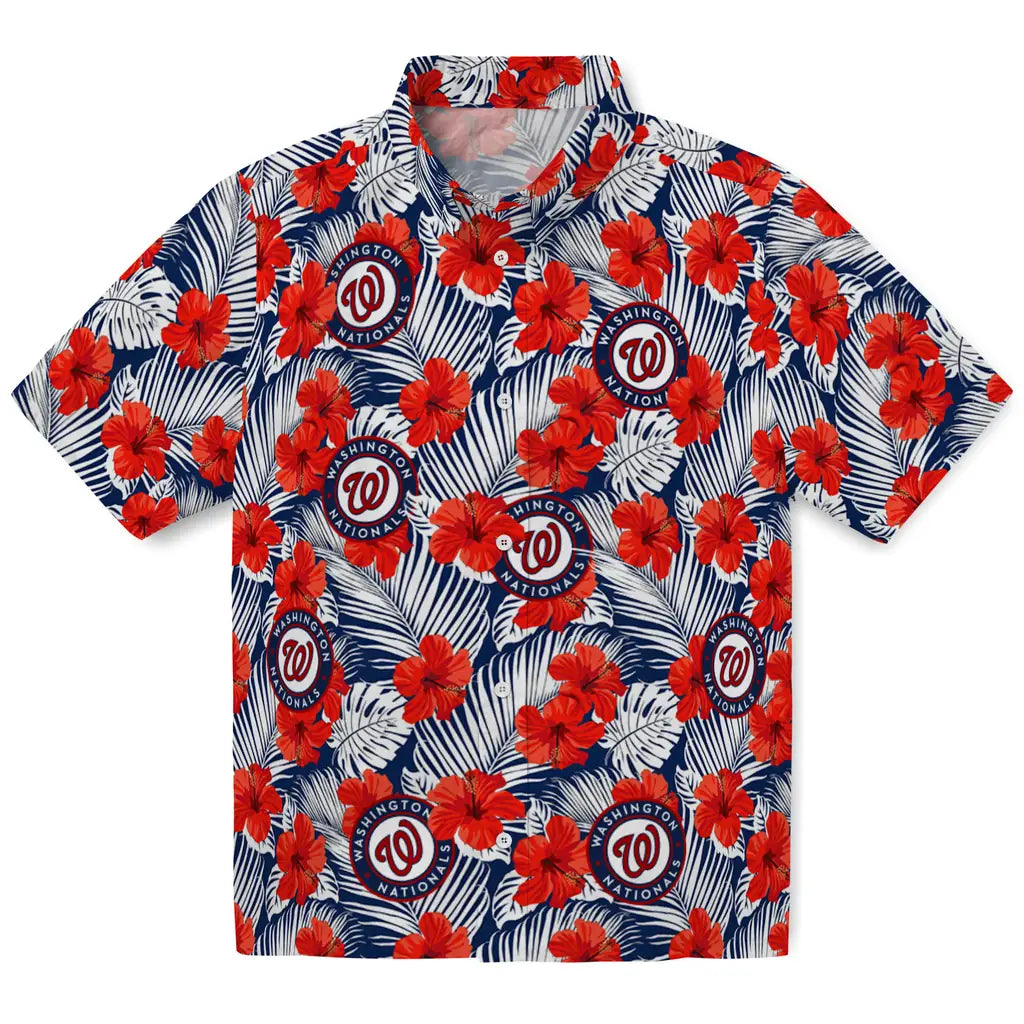 Washington Nationals Hawaiian Shirt - Hibiscus Fiesta | Moonbestprint