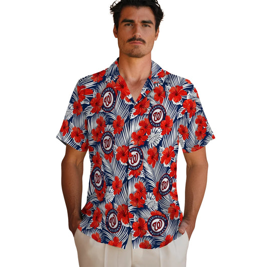 Washington Nationals Hawaiian Shirt - Hibiscus Fiesta | Moonbestprint