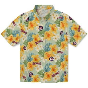 Washington Nationals Hawaiian Shirt - Hibiscus Mood | Moonbestprint