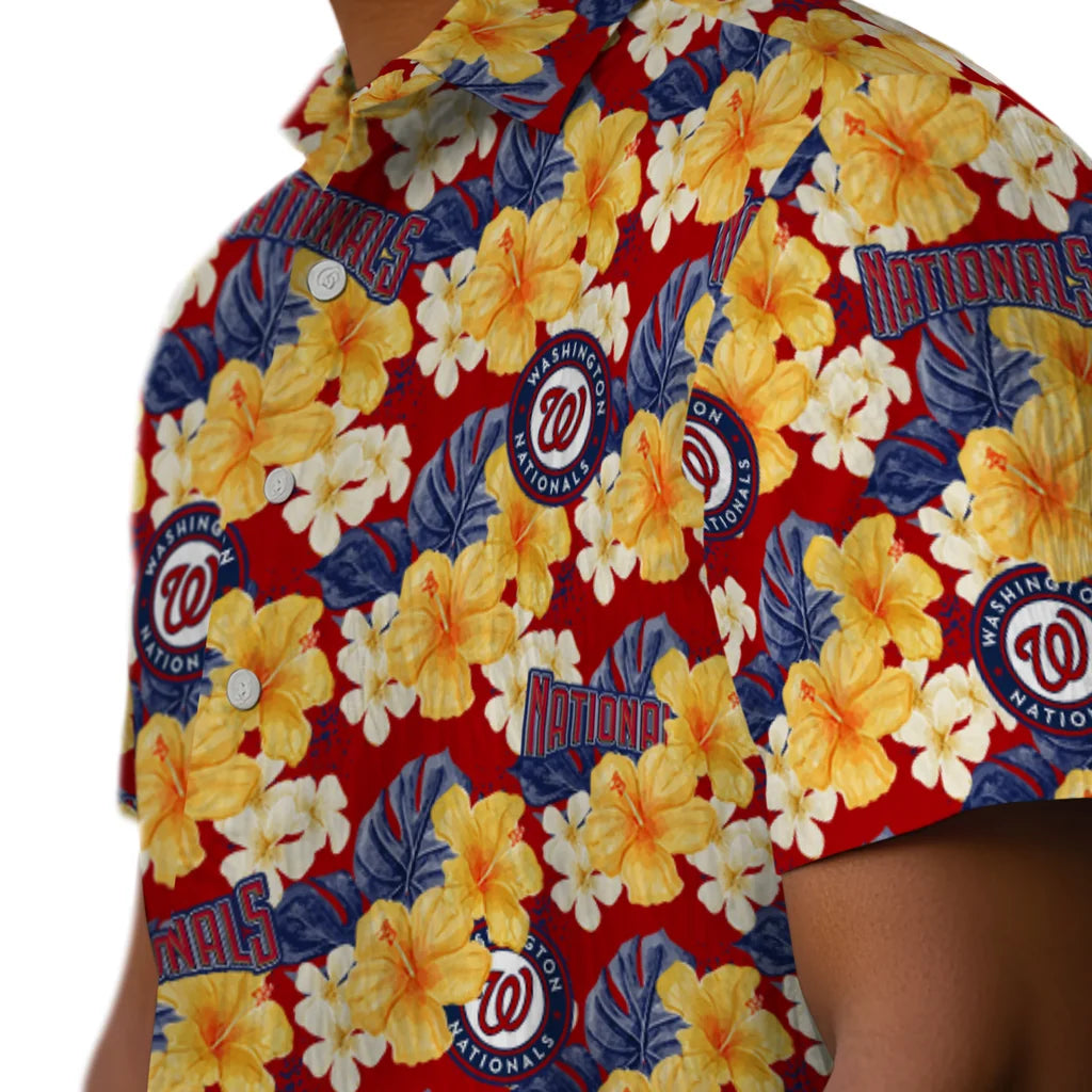 Washington Nationals Hawaiian Shirt - Hibiscus Tropics | Moonbestprint