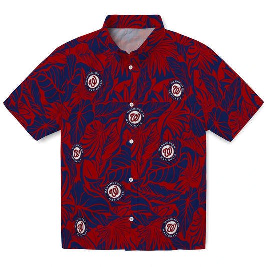 Washington Nationals Hawaiian Shirt - Monstera Layer | Moonbestprint