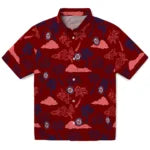 Washington Nationals Hawaiian Shirt - Palm And Clouds | Moonbestprint