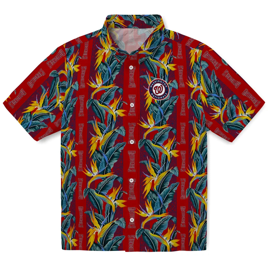 Washington Nationals Hawaiian Shirt - Paradise Vines | Moonbestprint