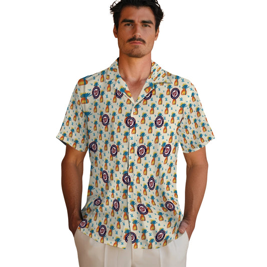 Washington Nationals Hawaiian Shirt - Pineapple Delight | Moonbestprint