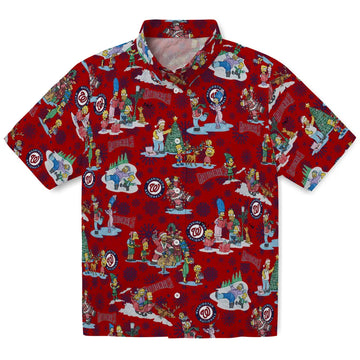 Washington Nationals Hawaiian Shirt - Simpsons Christmas | Moonbestprint