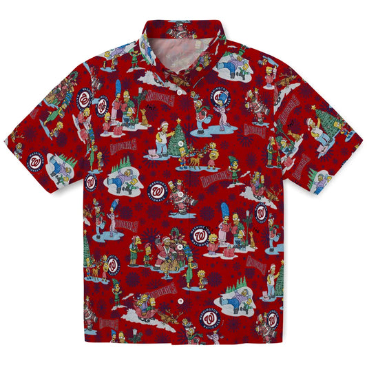 Washington Nationals Hawaiian Shirt - Simpsons Christmas | Moonbestprint