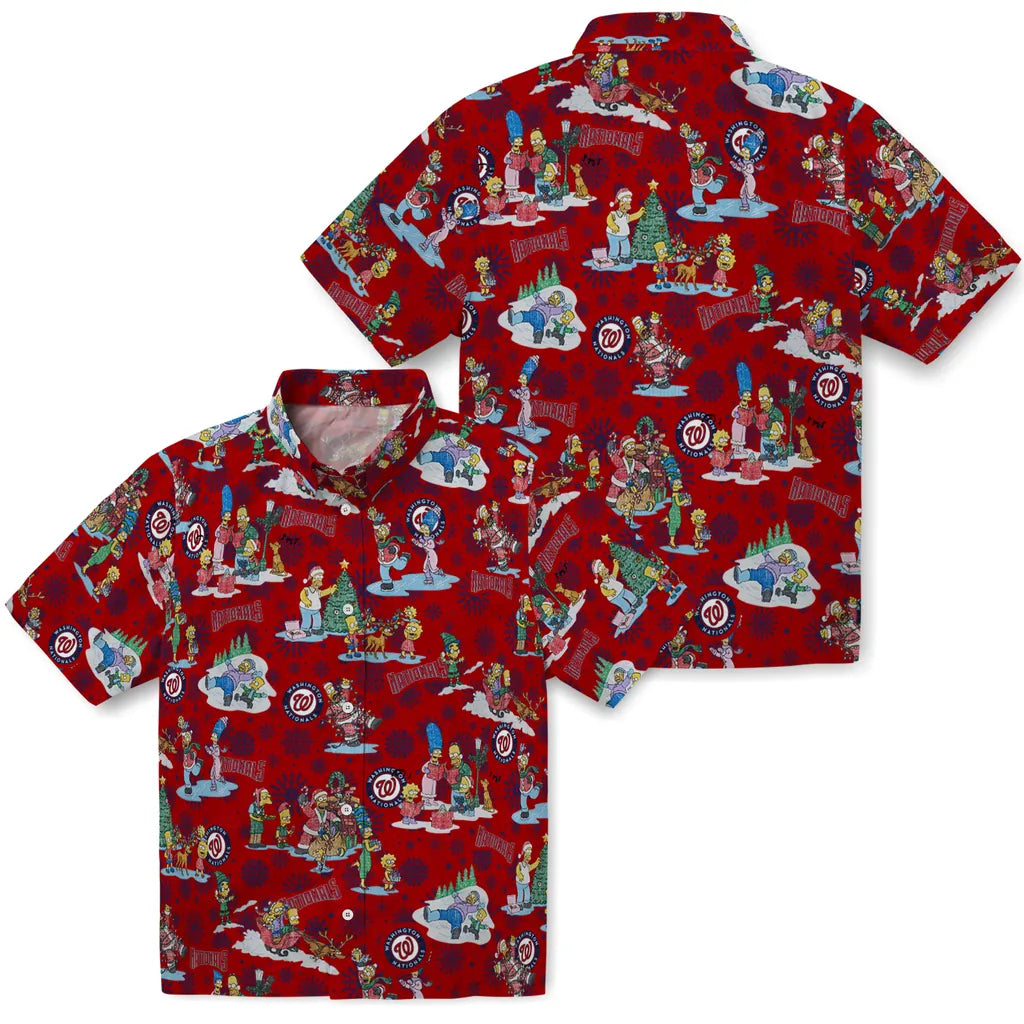 Washington Nationals Hawaiian Shirt - Simpsons Christmas | Moonbestprint