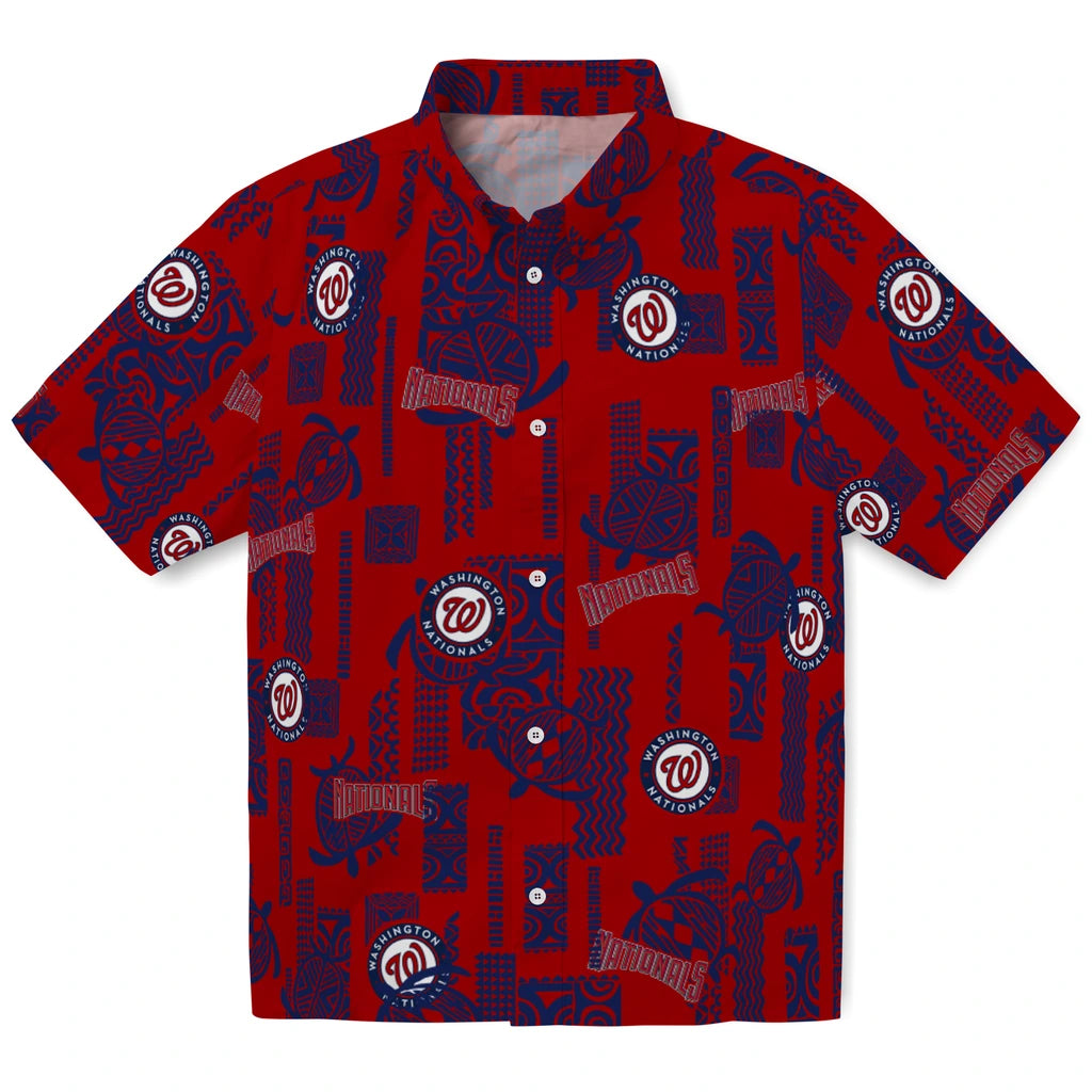 Washington Nationals Hawaiian Shirt - Turtle Lines | Moonbestprint