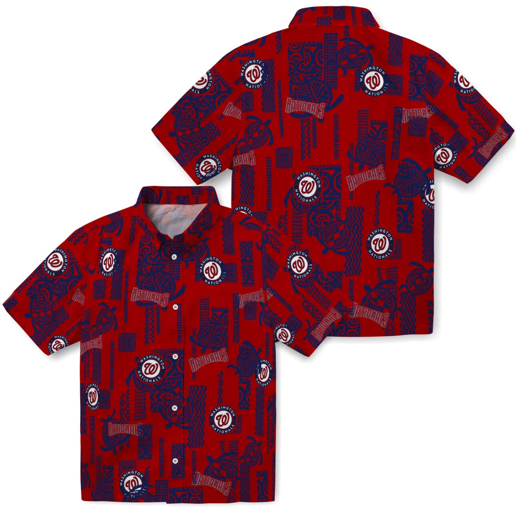 Washington Nationals Hawaiian Shirt - Turtle Lines | Moonbestprint