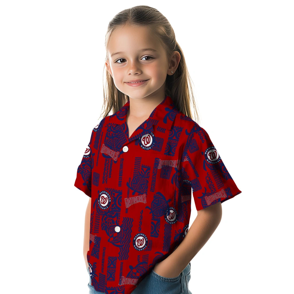 Washington Nationals Hawaiian Shirt - Turtle Lines | Moonbestprint
