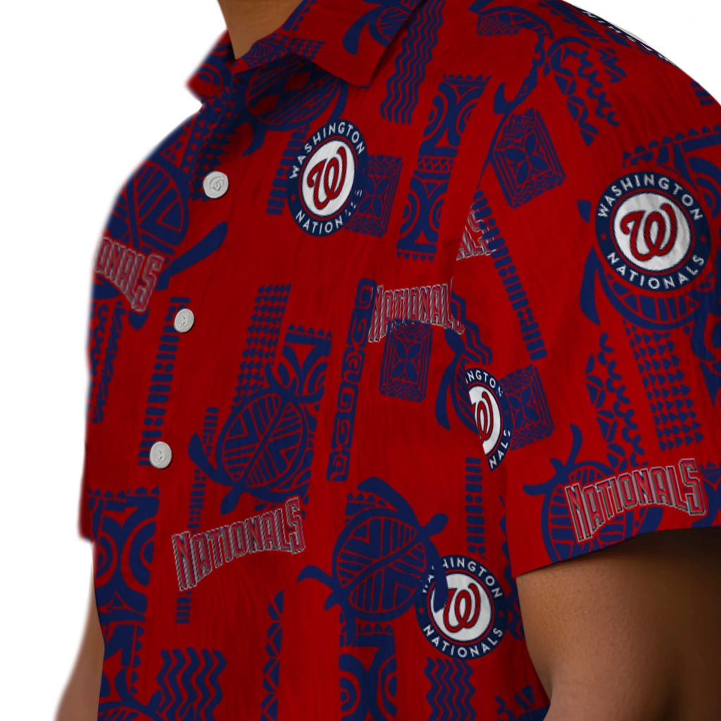 Washington Nationals Hawaiian Shirt - Turtle Lines | Moonbestprint
