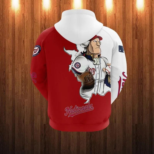 Washington Nationals Mascot MLB All Over Print Hoodie -Moonbestprint