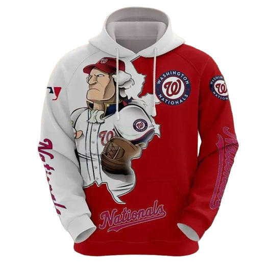 Washington Nationals Mascot MLB All Over Print Hoodie -Moonbestprint