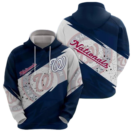 Washington Nationals MLB All Over Print Hoodie -Moonbestprint
