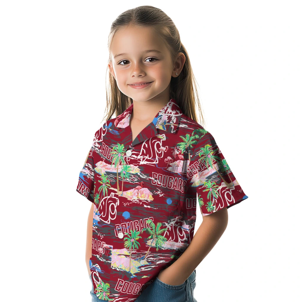 Washington State Cougars Flamingo Retreat 2026 Hawaiian Shirt – Moonbestprint