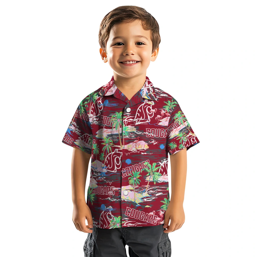 Washington State Cougars Flamingo Retreat 2026 Hawaiian Shirt – Moonbestprint