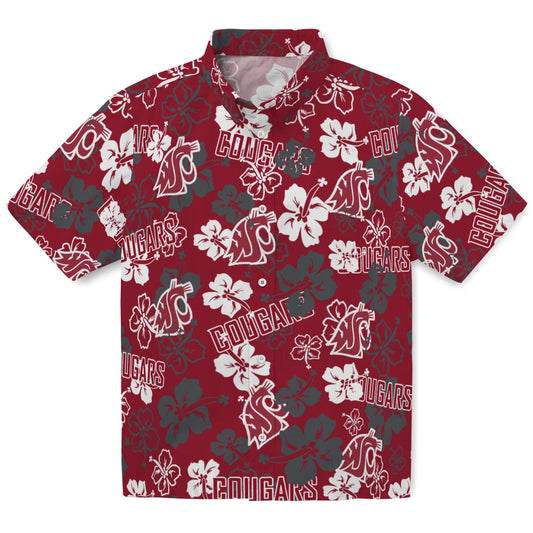 Washington State Cougars Hibiscus Bloom Hawaiian Shirt – Moonbestprint
