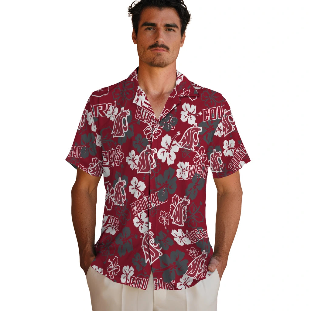 Washington State Cougars Hibiscus Bloom Hawaiian Shirt – Moonbestprint