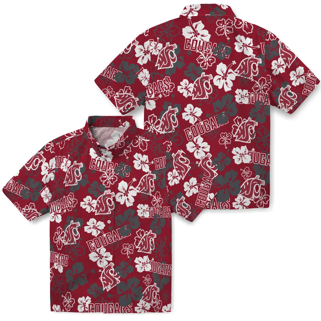 Washington State Cougars Hibiscus Bloom Hawaiian Shirt – Moonbestprint