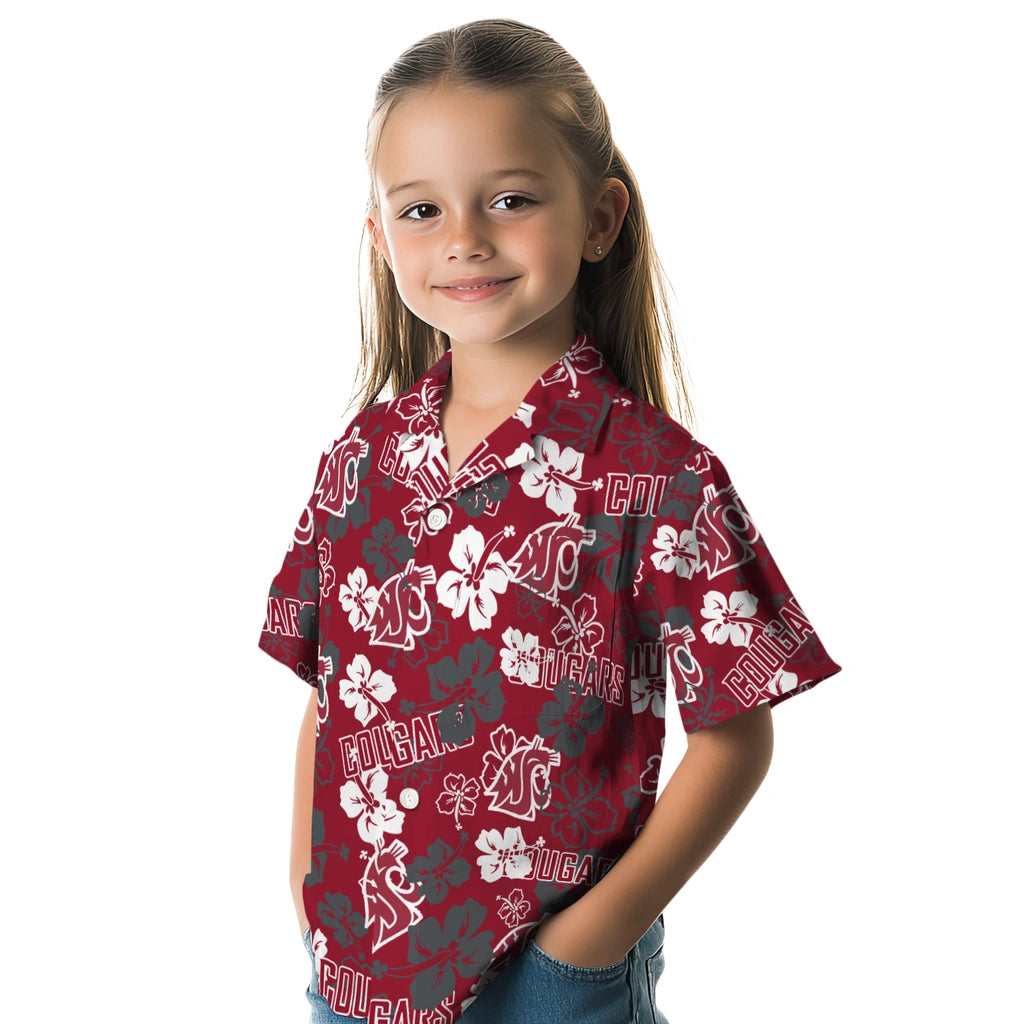 Washington State Cougars Hibiscus Bloom Hawaiian Shirt – Moonbestprint