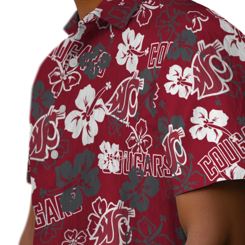Washington State Cougars Hibiscus Bloom Hawaiian Shirt – Moonbestprint