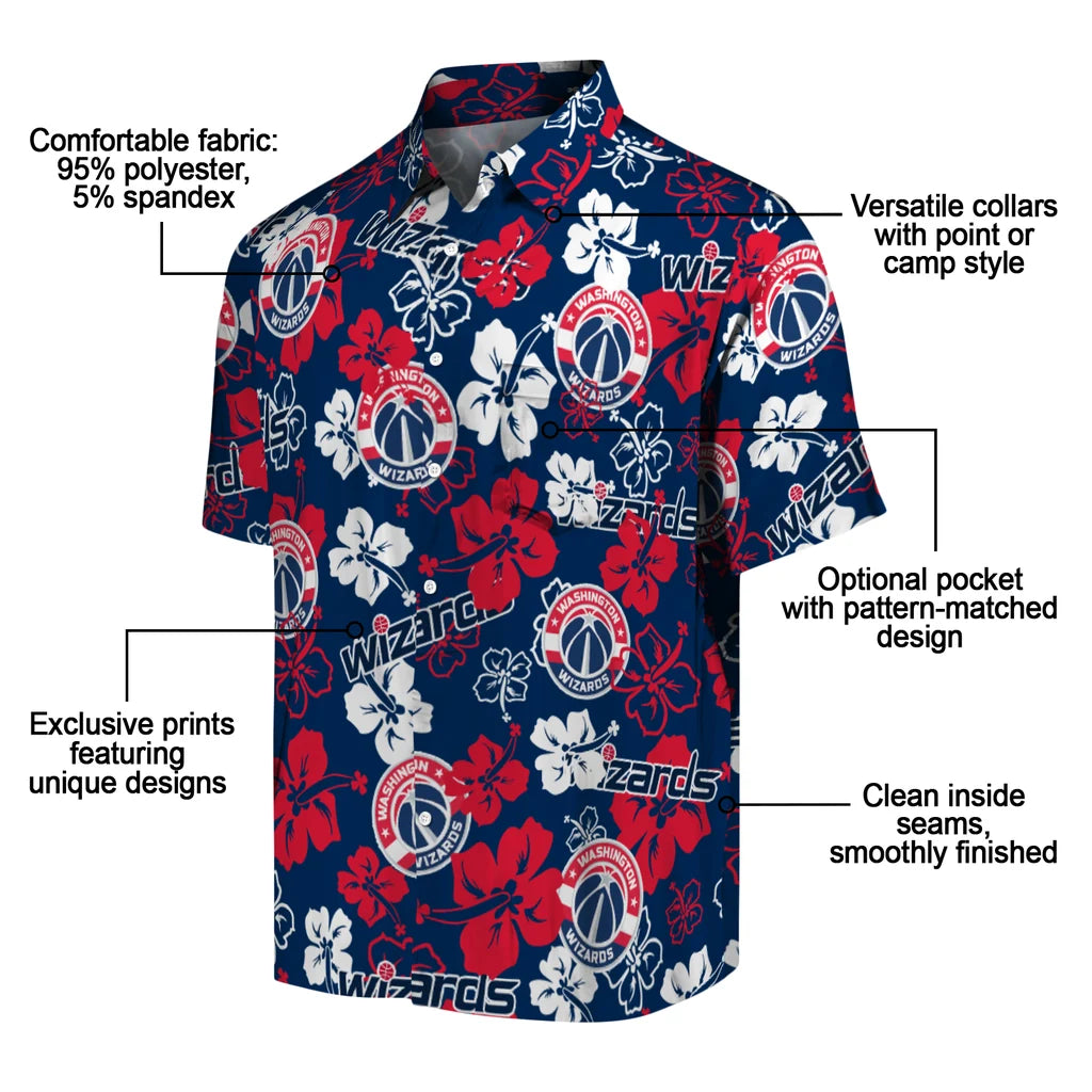 Washington Wizards Hibiscus Bloom Hawaiian Shirt – Moonbestprint