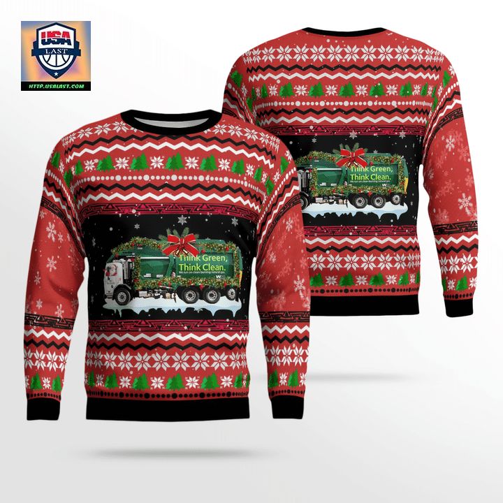 Waste Management Christmas AOP Sweater ? Usalast