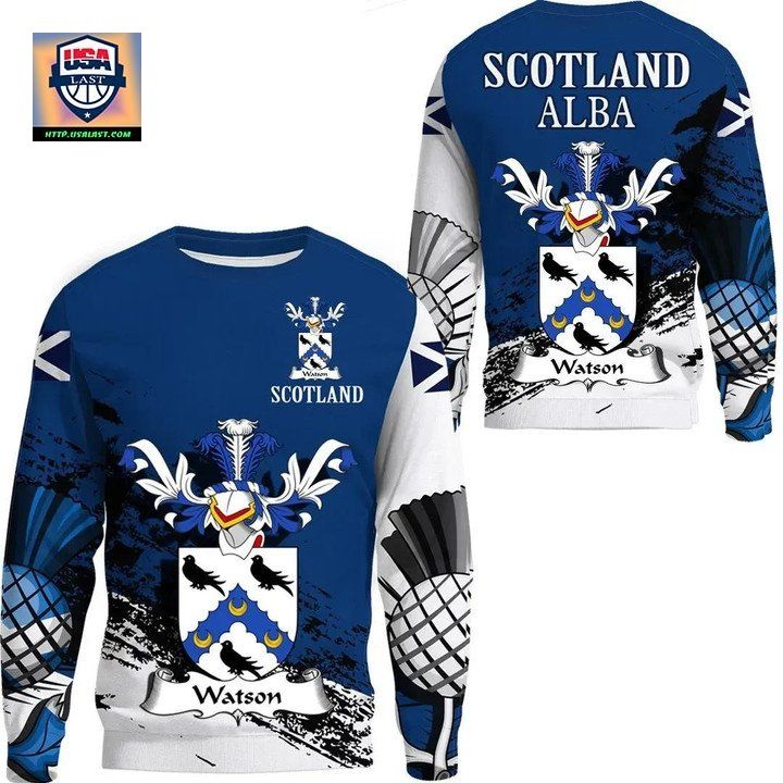 Watson Scottish Family Crest Scotland Special Sweater A7 ? Usalast