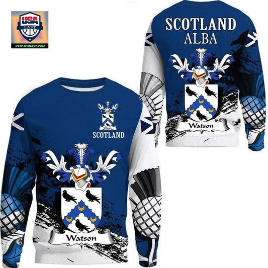 Watson Scottish Family Crest Scotland Special Sweater A7 ? Usalast