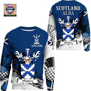 Watters Scottish Family Crest Scotland Special Sweater A7 ? Usalast