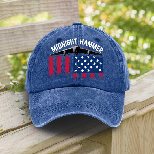 Operation Midnight Hammer B-2 Spirit America Print Hat -Moonbestprint