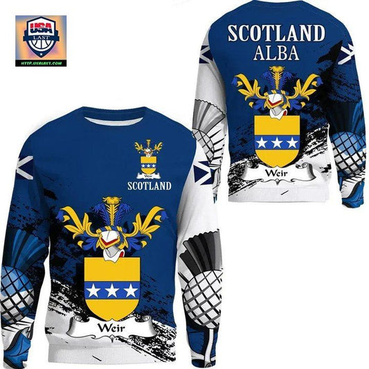 Weir Scottish Family Crest Scotland Special Sweater A7 ? Usalast