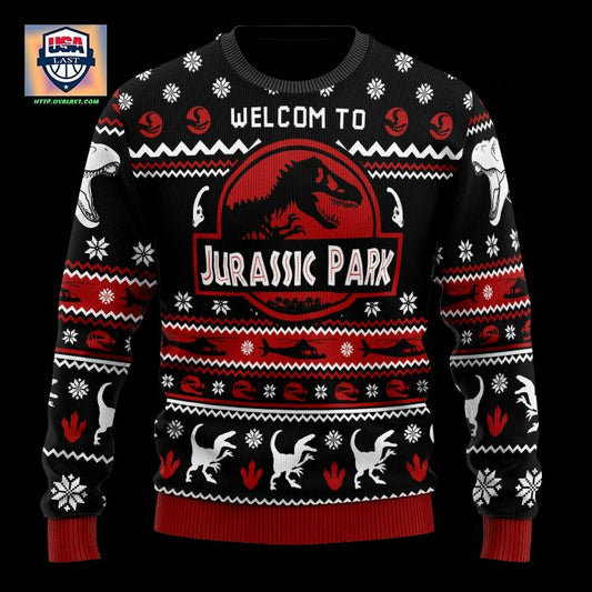 Welcome To Jurassic Park Christmas Sweater ? Usalast