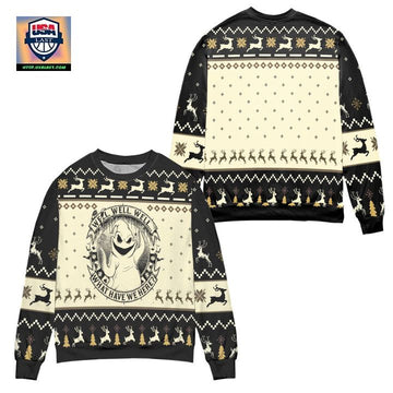 Well Well Well What Have We Here Oogie Boogie Ugly Christmas Sweater ? Usalast