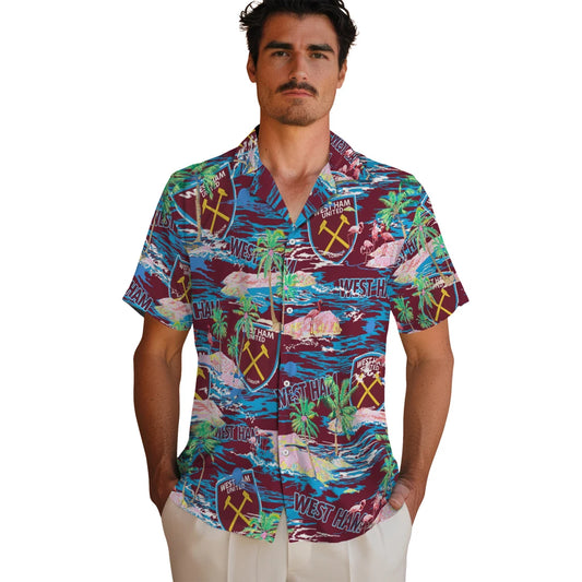West Ham United Flamingo Retreat 2026 Hawaiian Shirt – Moonbestprint