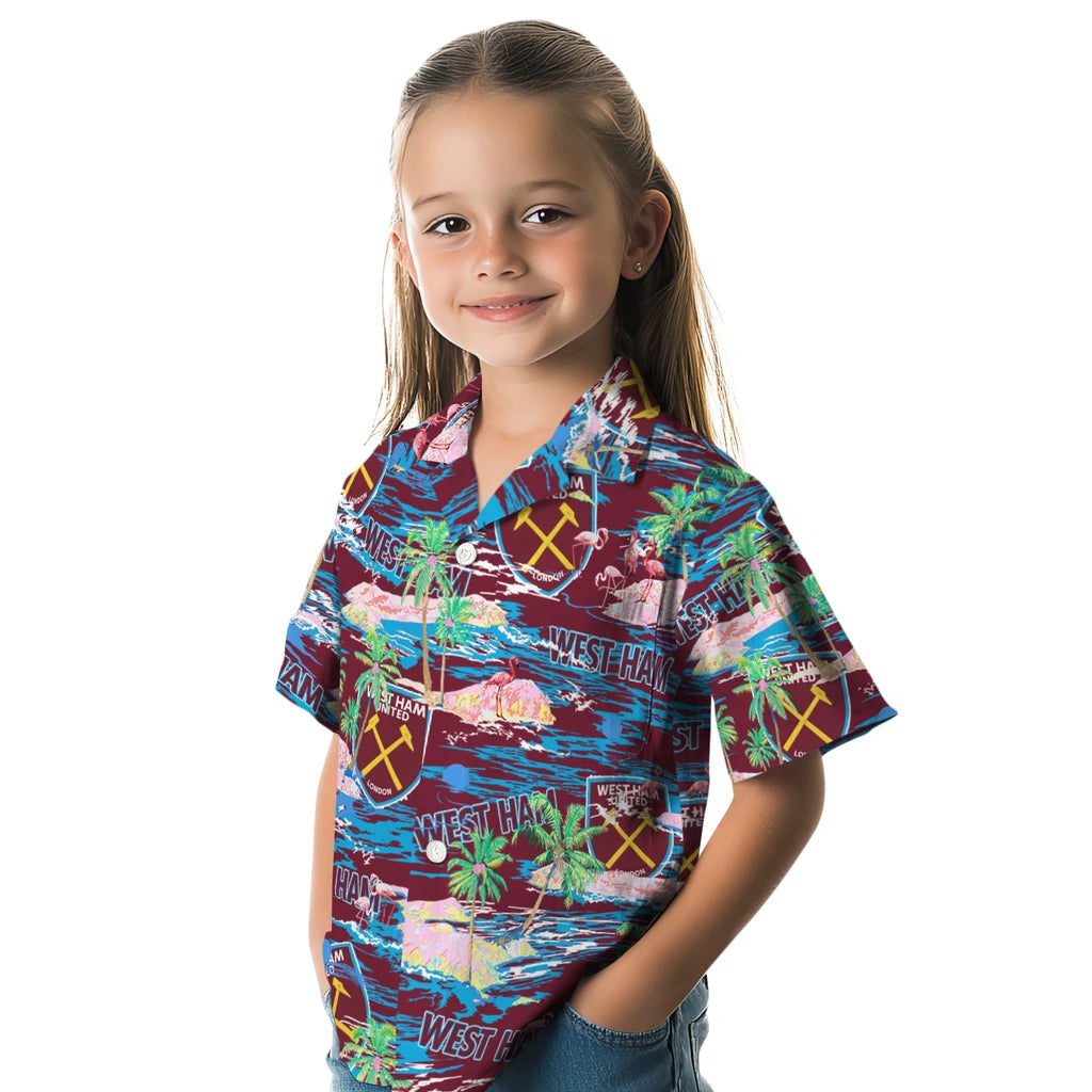 West Ham United Flamingo Retreat 2026 Hawaiian Shirt – Moonbestprint