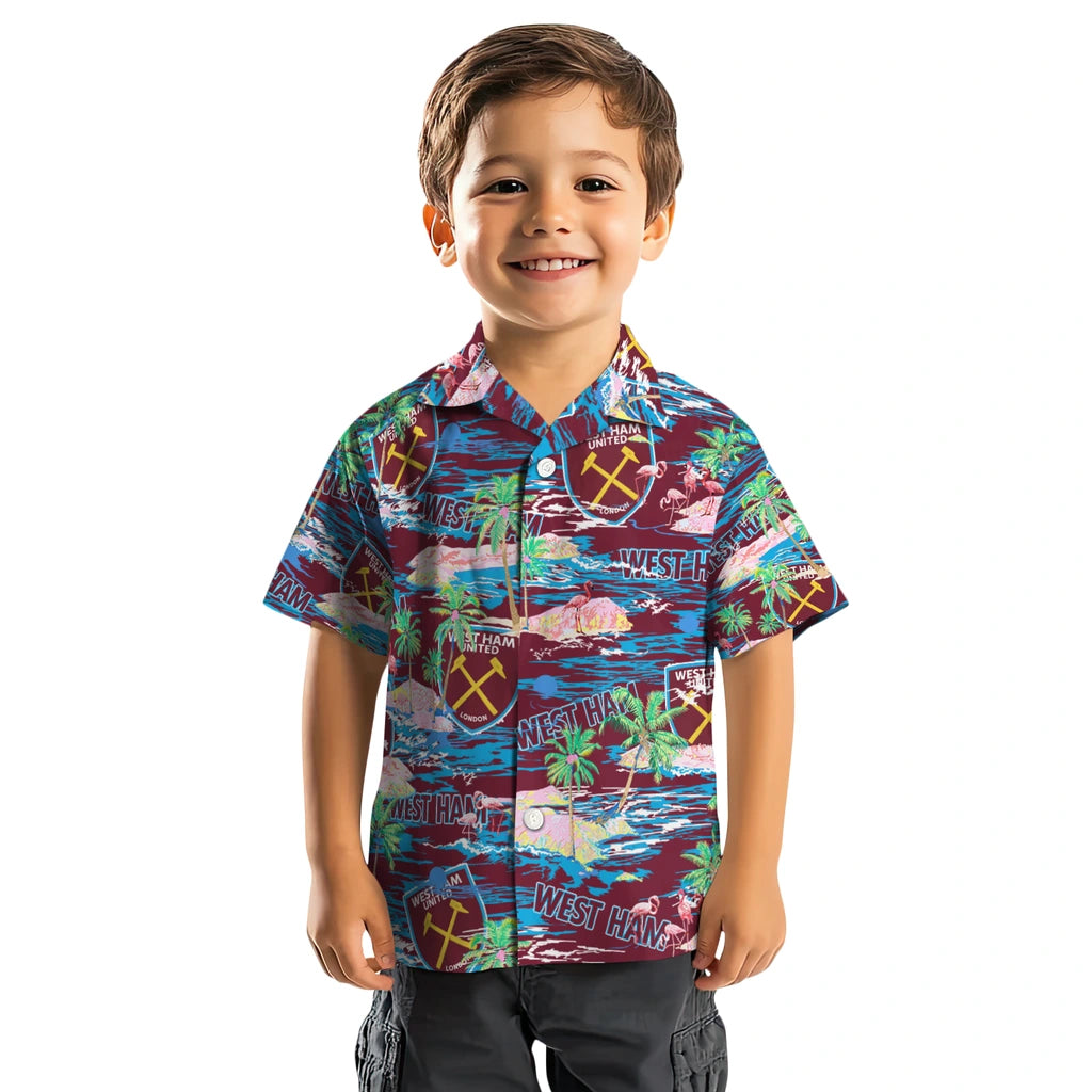 West Ham United Flamingo Retreat 2026 Hawaiian Shirt – Moonbestprint